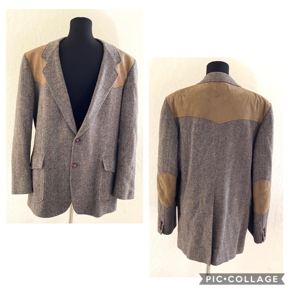 Pendleton Sport Coat, wool with suede shoulders